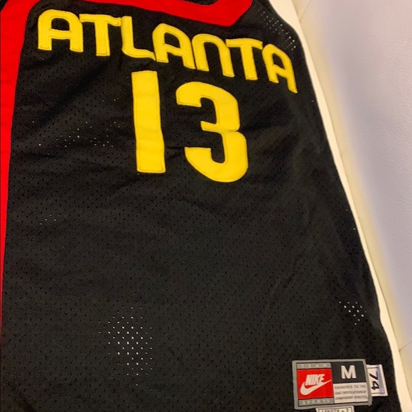 Nike Atlanta Jersey in Black and Red with Yellow Details - Picture 1 of 2